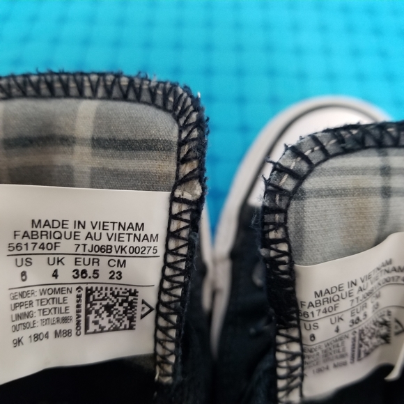 Converse All Star black canvas low top GUC size 6 - Picture 4 of 5